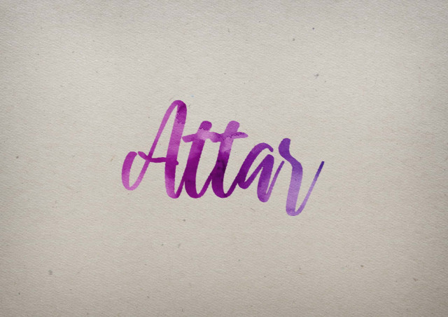 Free photo of Attar Watercolor Name DP