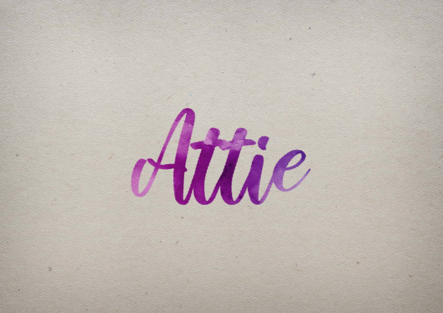 Free photo of Attie Watercolor Name DP