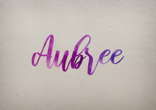 Free photo of Aubree Watercolor Name DP