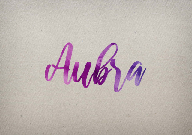 Free photo of Aubra Watercolor Name DP