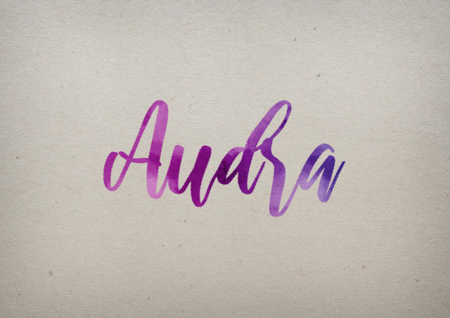 Free photo of Audra Watercolor Name DP