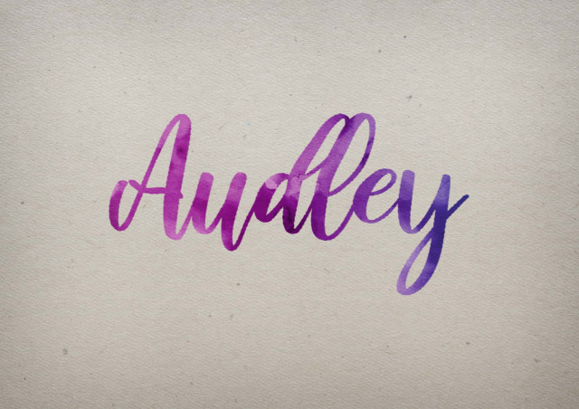 Free photo of Audley Watercolor Name DP