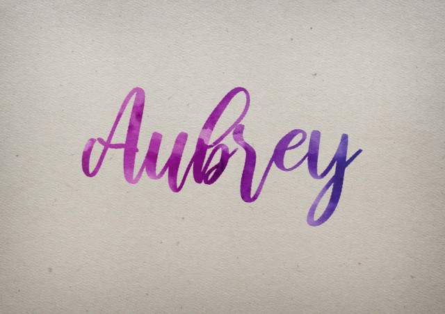 Free photo of Aubrey Watercolor Name DP