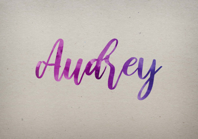 Free photo of Audrey Watercolor Name DP