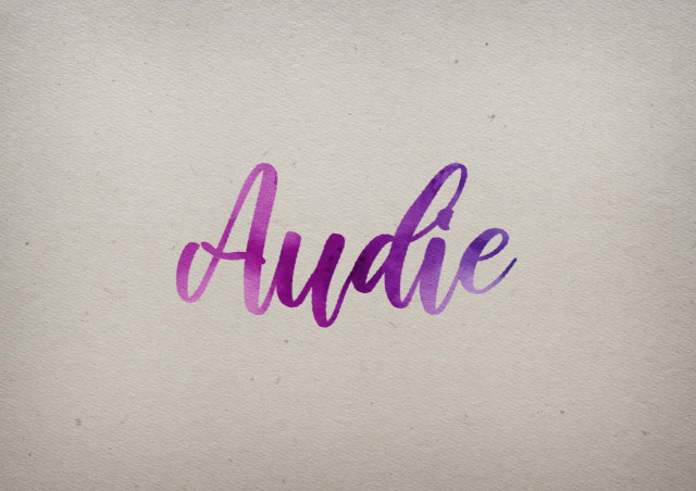 Free photo of Audie Watercolor Name DP