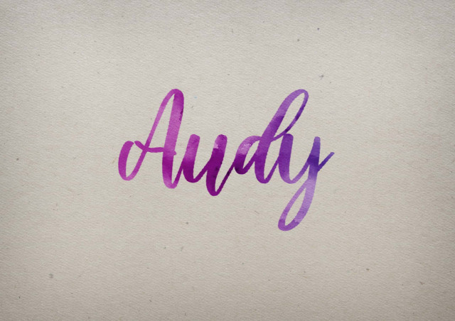 Free photo of Audy Watercolor Name DP