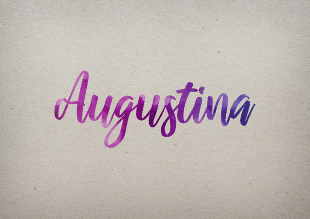 Free photo of Augustina Watercolor Name DP