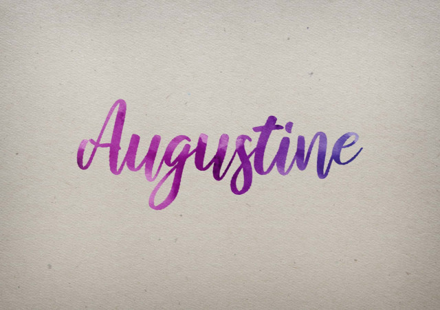 Free photo of Augustine Watercolor Name DP