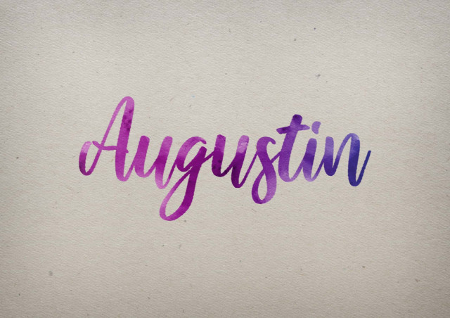 Free photo of Augustin Watercolor Name DP