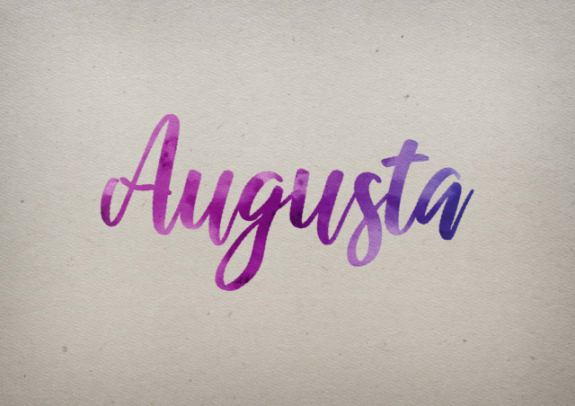 Free photo of Augusta Watercolor Name DP