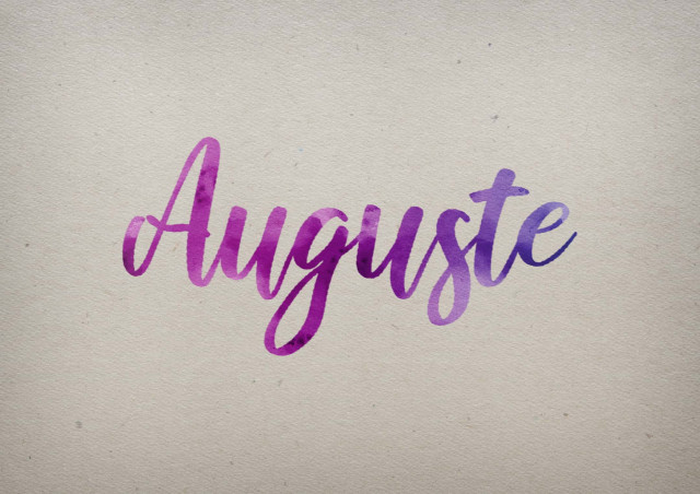 Free photo of Auguste Watercolor Name DP