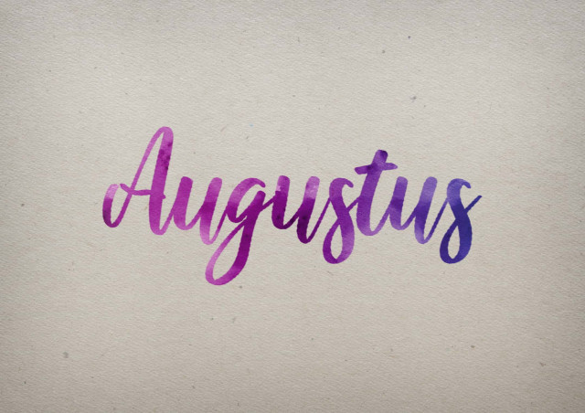Free photo of Augustus Watercolor Name DP