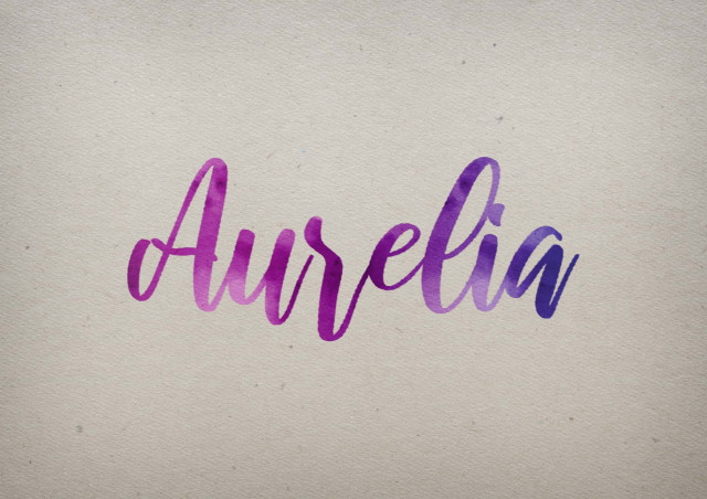 Free photo of Aurelia Watercolor Name DP