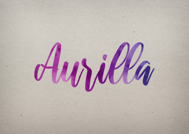 Free photo of Aurilla Watercolor Name DP