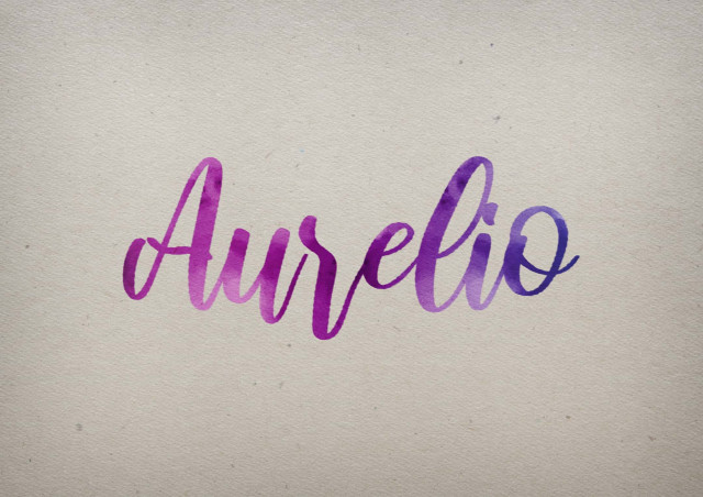 Free photo of Aurelio Watercolor Name DP