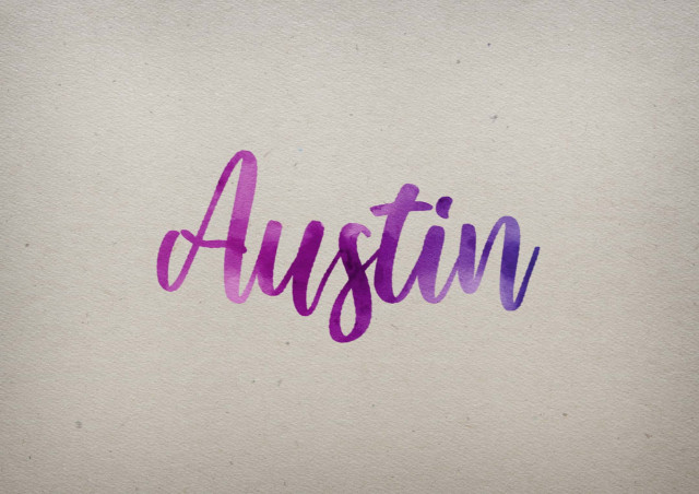 Free photo of Austin Watercolor Name DP