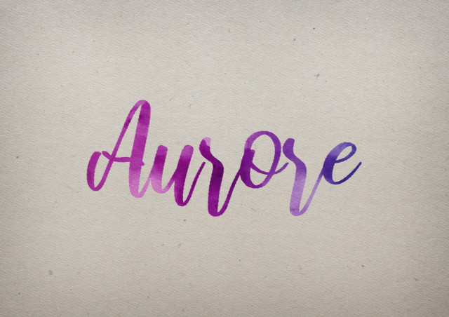 Free photo of Aurore Watercolor Name DP