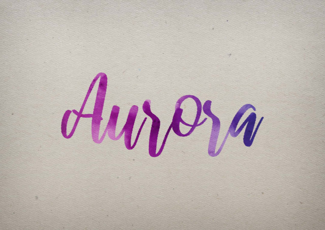 Free photo of Aurora Watercolor Name DP