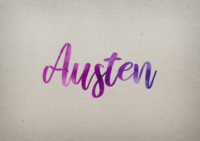 Free photo of Austen Watercolor Name DP