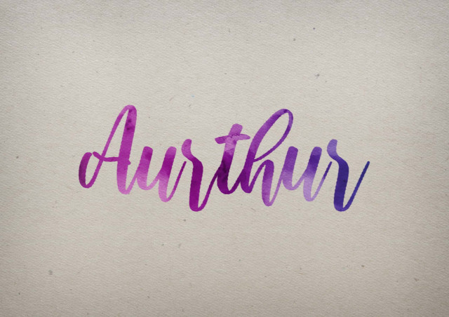Free photo of Aurthur Watercolor Name DP
