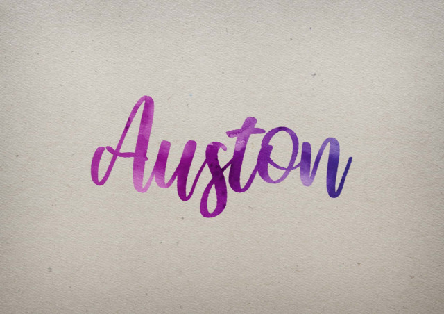 Free photo of Auston Watercolor Name DP