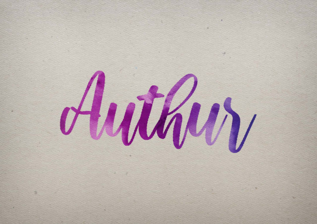 Free photo of Authur Watercolor Name DP