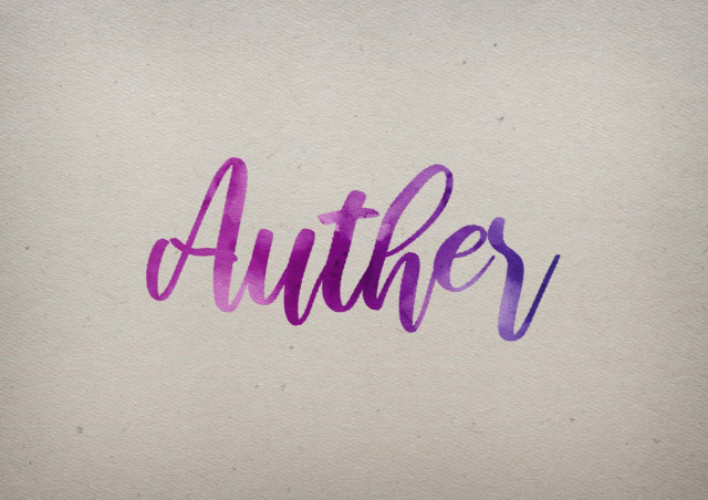 Free photo of Auther Watercolor Name DP