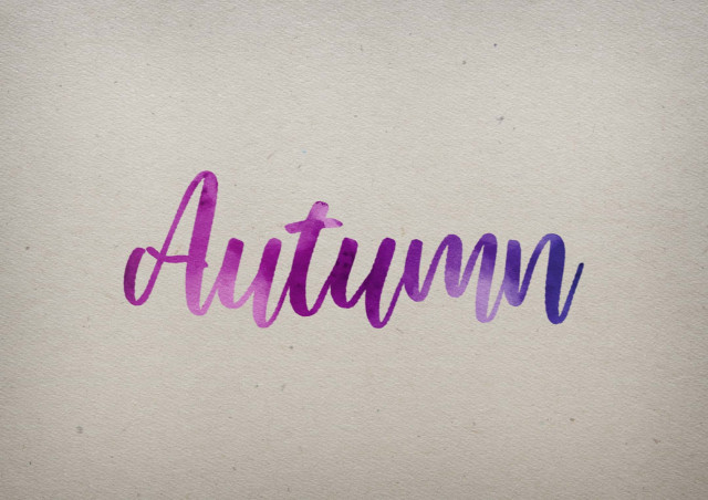 Free photo of Autumn Watercolor Name DP