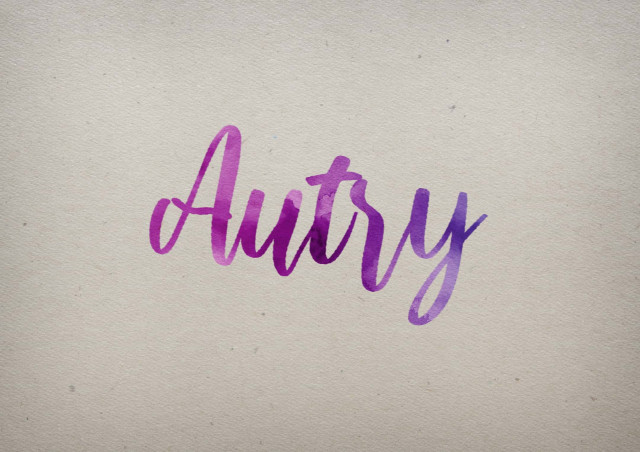 Free photo of Autry Watercolor Name DP