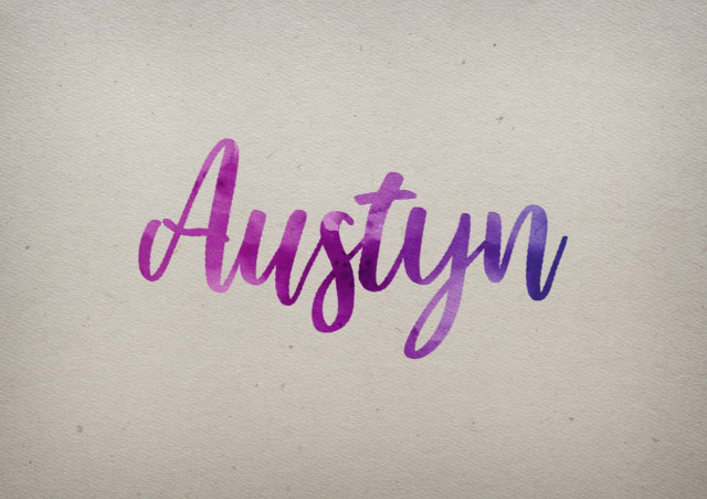 Free photo of Austyn Watercolor Name DP