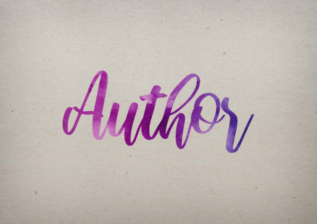 Free photo of Author Watercolor Name DP