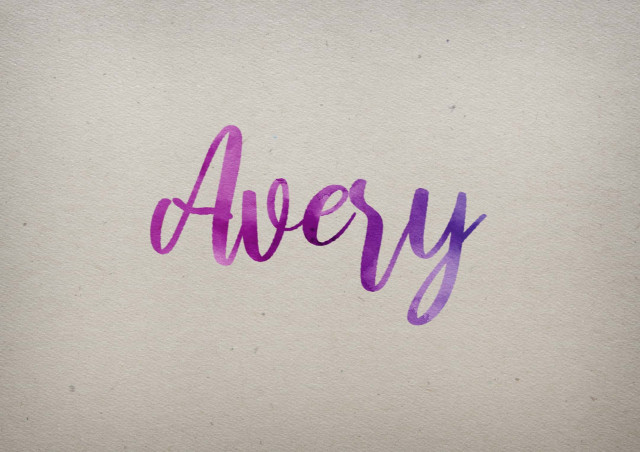 Free photo of Avery Watercolor Name DP