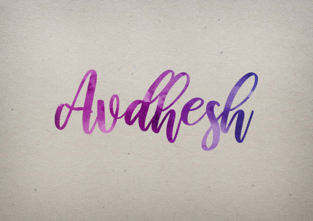 Free photo of Avdhesh Watercolor Name DP