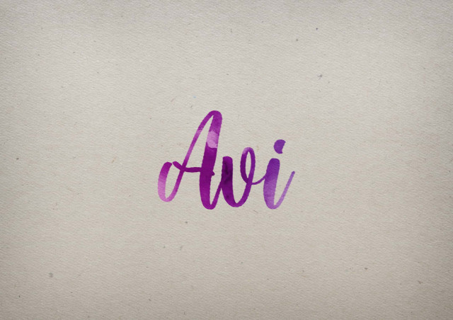 Free photo of Avi Watercolor Name DP