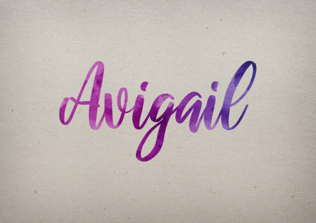 Free photo of Avigail Watercolor Name DP
