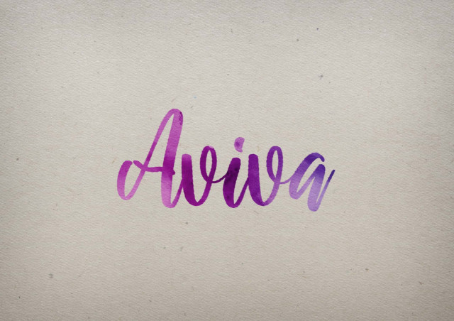 Free photo of Aviva Watercolor Name DP