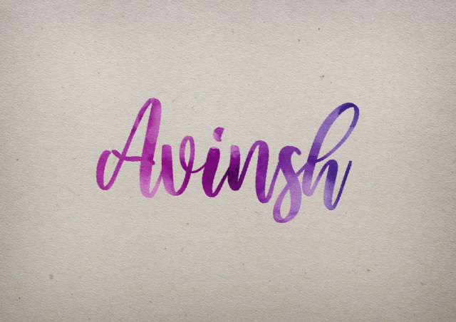 Free photo of Avinsh Watercolor Name DP