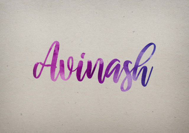 Free photo of Avinash Watercolor Name DP