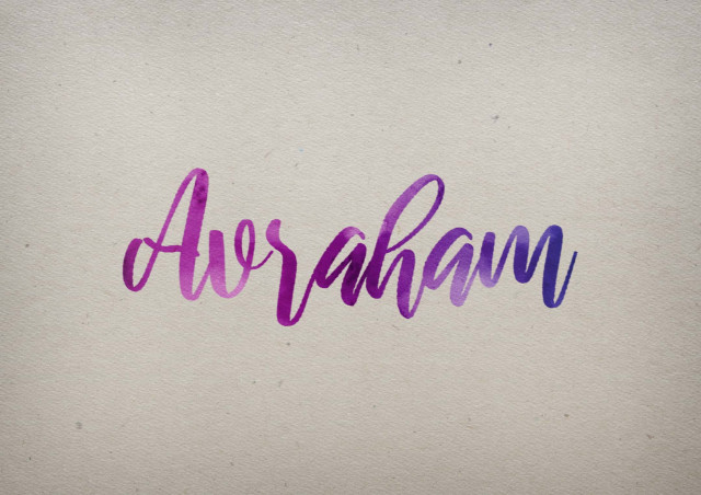 Free photo of Avraham Watercolor Name DP