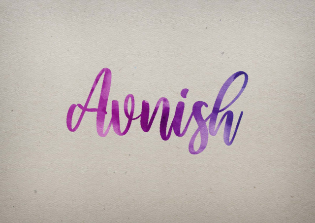 Free photo of Avnish Watercolor Name DP