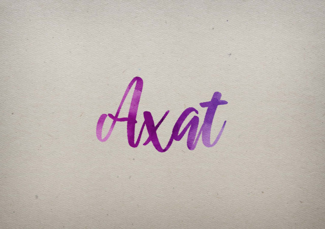 Free photo of Axat Watercolor Name DP