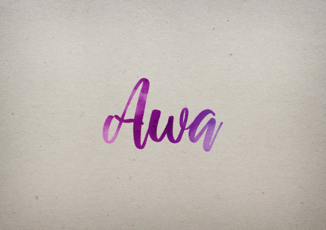 Free photo of Awa Watercolor Name DP