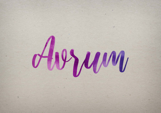 Free photo of Avrum Watercolor Name DP