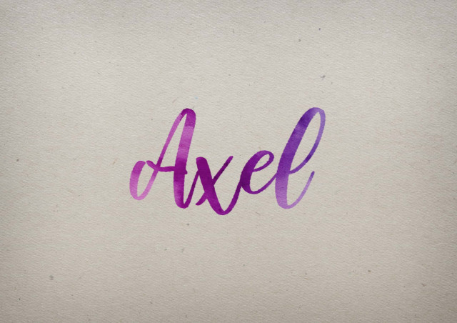 Free photo of Axel Watercolor Name DP