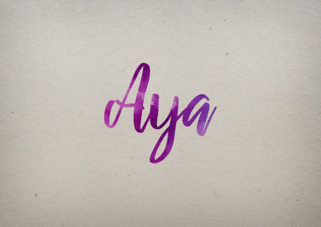 Free photo of Aya Watercolor Name DP