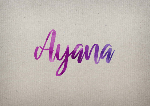 Free photo of Ayana Watercolor Name DP