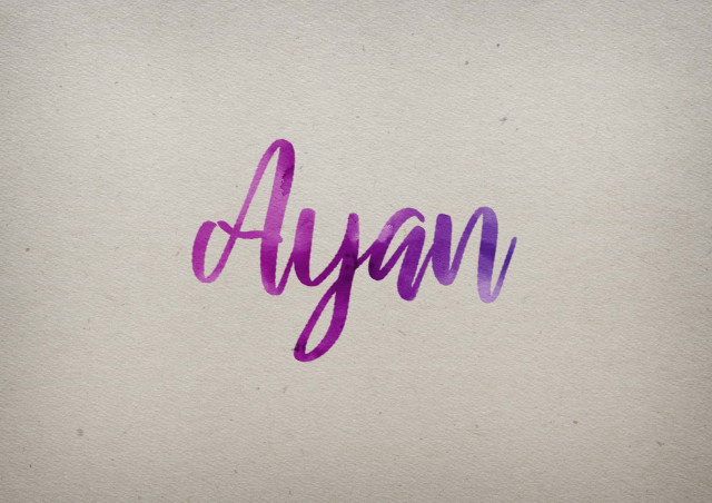 Free photo of Ayan Watercolor Name DP