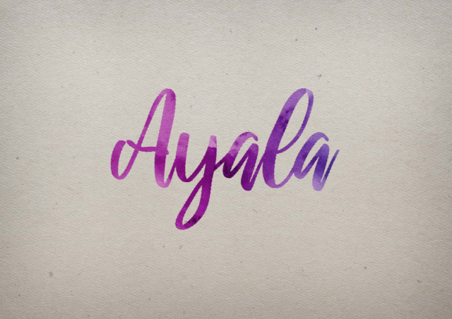 Free photo of Ayala Watercolor Name DP