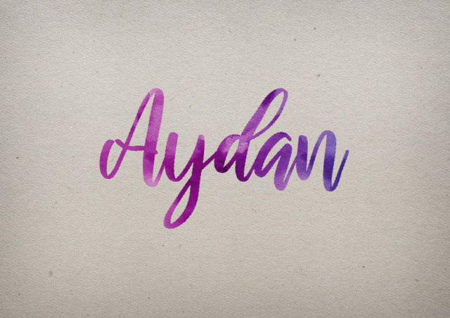 Free photo of Aydan Watercolor Name DP