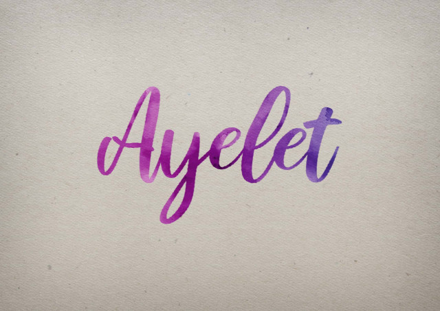 Free photo of Ayelet Watercolor Name DP